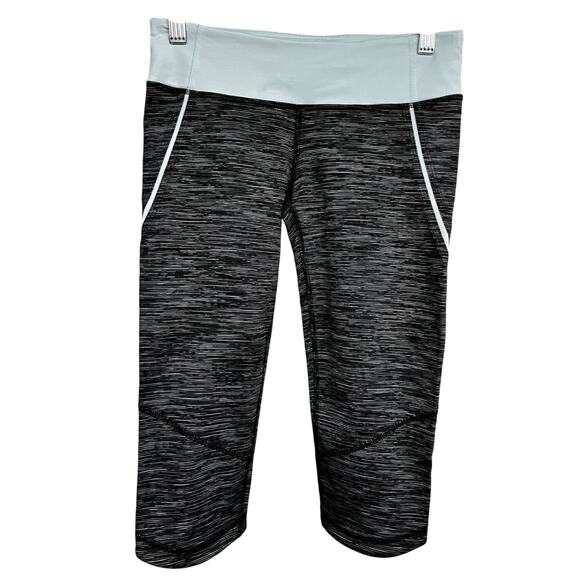 Lululemon Run Excel Crop Wee Are From Space Black Aquamarine Legging 4 Pocket - Picture 4 of 7